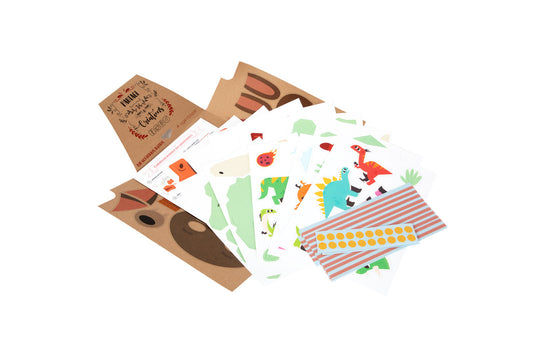 Schattige dinos - Eveli Makkelijk (papier) Default Title 3D Origami DIY Papercraft do-it-yourself