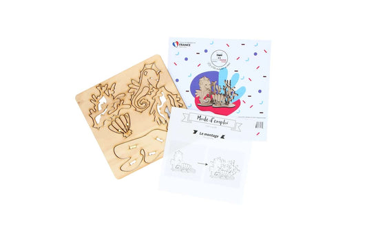 Houten zeepaard setje - Eveli Default Title 3D Origami DIY Papercraft do-it-yourself