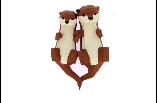 Otters - Eveli Gemiddeld (papier) Default Title 3D Origami DIY Papercraft do-it-yourself