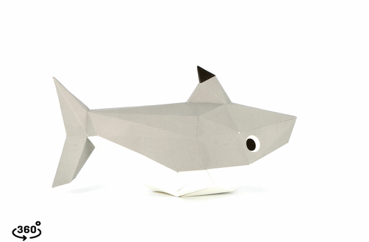 Baby Haai - Eveli Makkelijk (papier) Default Title 3D Origami DIY Papercraft do-it-yourself
