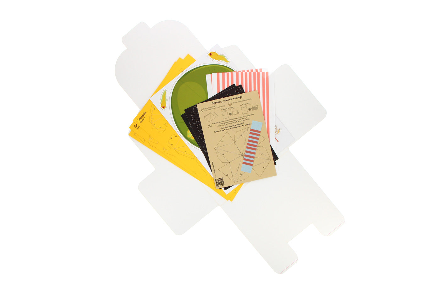 Kikker - Eveli Makkelijk (papier) Groen 3D Origami DIY Papercraft do-it-yourself
