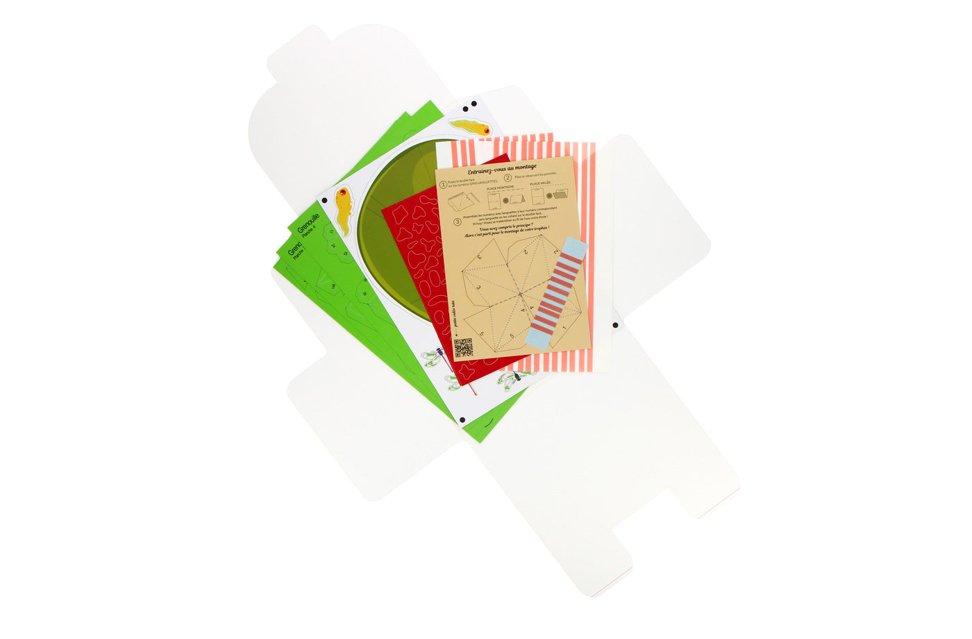 Kikker - Eveli Makkelijk (papier) Groen 3D Origami DIY Papercraft do-it-yourself