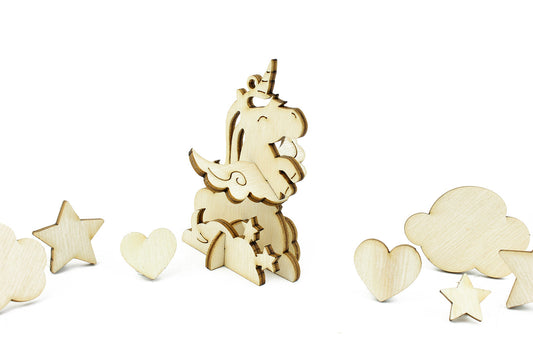 Unicorn in de ruimte - Eveli Default Title 3D Origami DIY Papercraft do-it-yourself