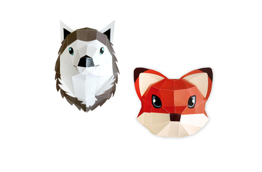 Vos & wolf - Eveli Makkelijk (papier) Default Title 3D Origami DIY Papercraft do-it-yourself