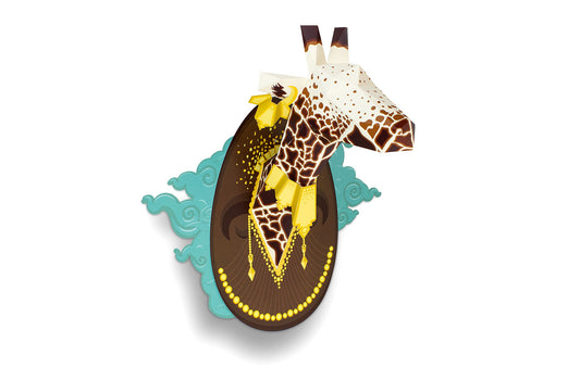 Giraffe - Eveli Gemiddeld (papier) Default Title 3D Origami DIY Papercraft do-it-yourself