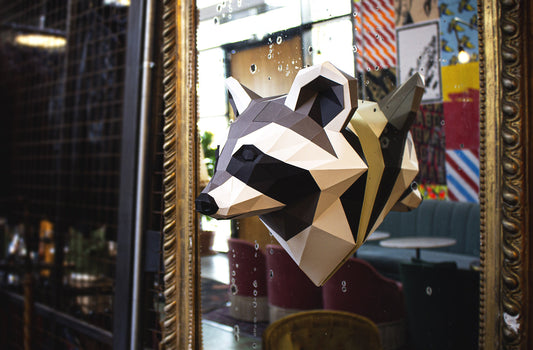 Wasbeer - Eveli Gemiddeld (papier) Default Title 3D Origami DIY Papercraft do-it-yourself