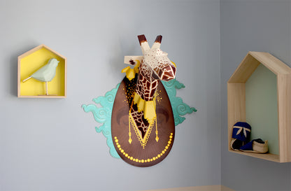 Giraffe - Eveli Gemiddeld (papier) 3D Origami DIY Papercraft